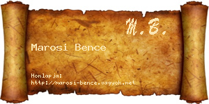 Marosi Bence névjegykártya