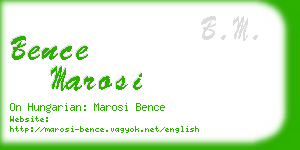 bence marosi business card